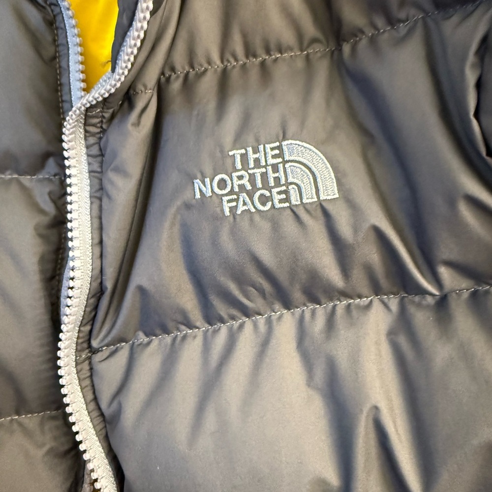 The North Face Andes Down Jacket Youth XL Gray 550 Fill Insulated Full Zip Puff - Picture 5 of 9